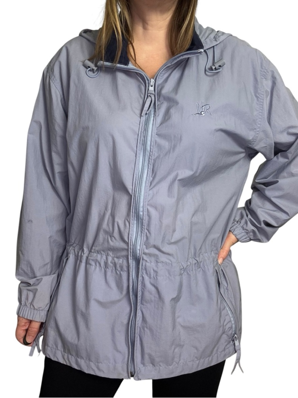 Northern Reflections Purple Hooded Windbreaker size M